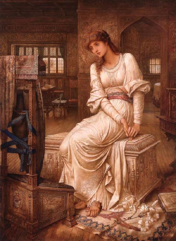 John Melhuish Strudwick Elaine oil painting image